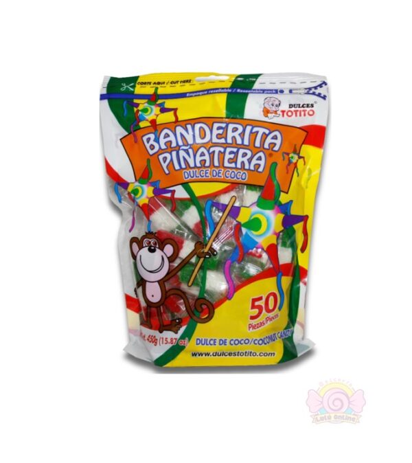 Dulce de Coco Banderita Chica C/50